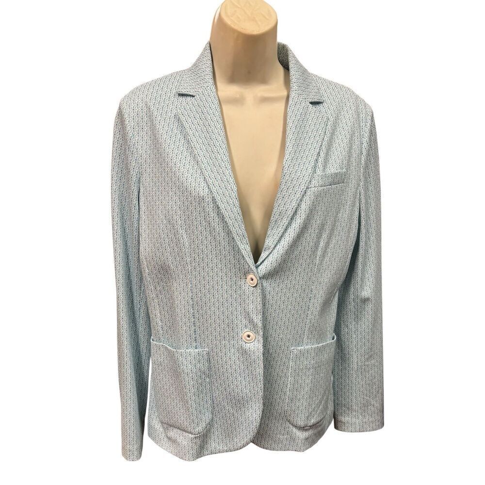 Circolo Giaccia Slim Fit Piquet Blazer in Baia NWT Size 46/10